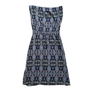 Tibi 100% Silk Ikat Print Strapless Dress, Women's Small, NWOT
